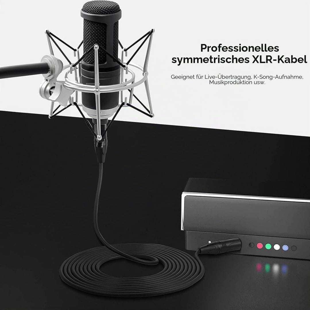 SHULIANCABLE XLR-Kabel, professionell, symmetrisch, Mikrofonkabel (15M), 15M