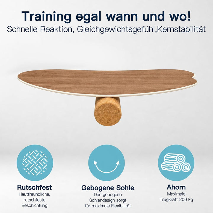 Balance Board Erwachsene | Surfing Balance Board Set | Holz Balanceboard Holzfarbe, Holzfarbe
