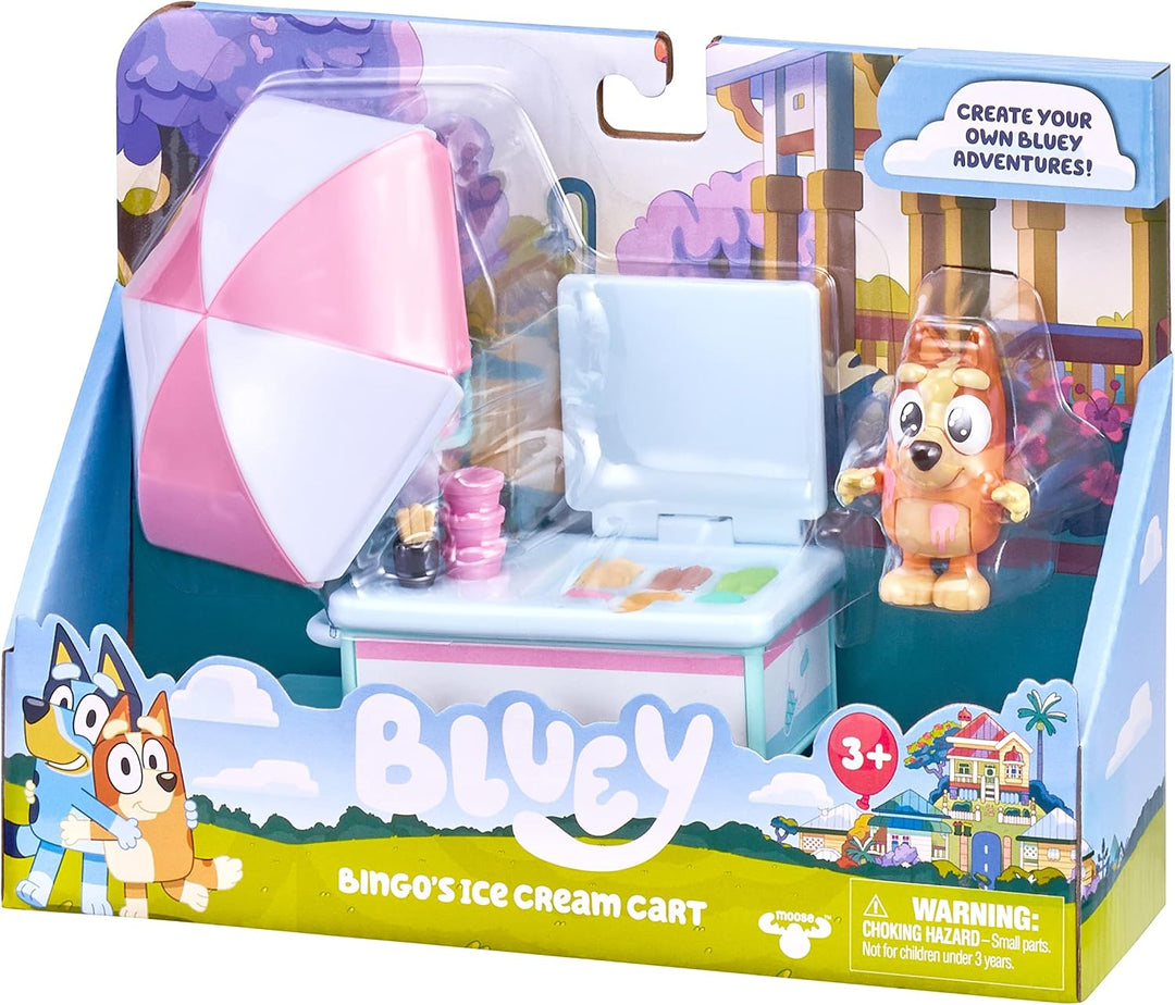 Bluey 90122 Ice Cream Cart Set, Black, Schwarzes