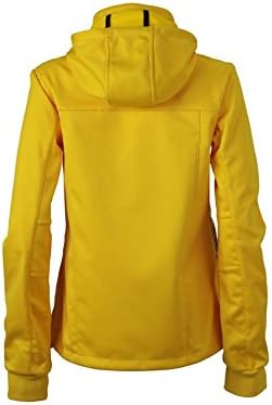 James+Nicholson Ladies Softshelljacke maritim JN1077 M,Sun Yellow/Navy/White