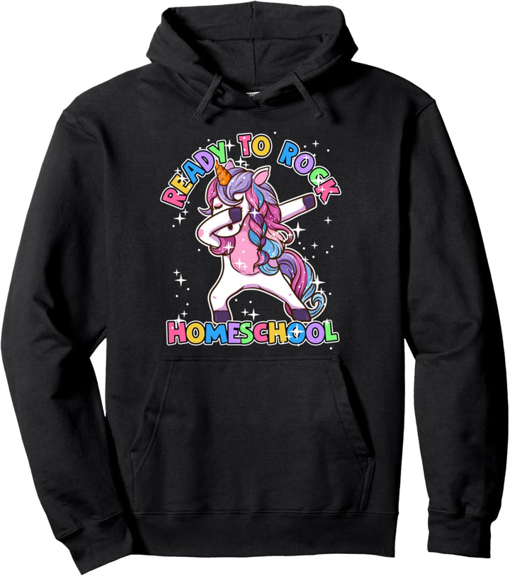Homeschool Einhorn Schulanfang Outfit Mädchen Pullover Hoodie
