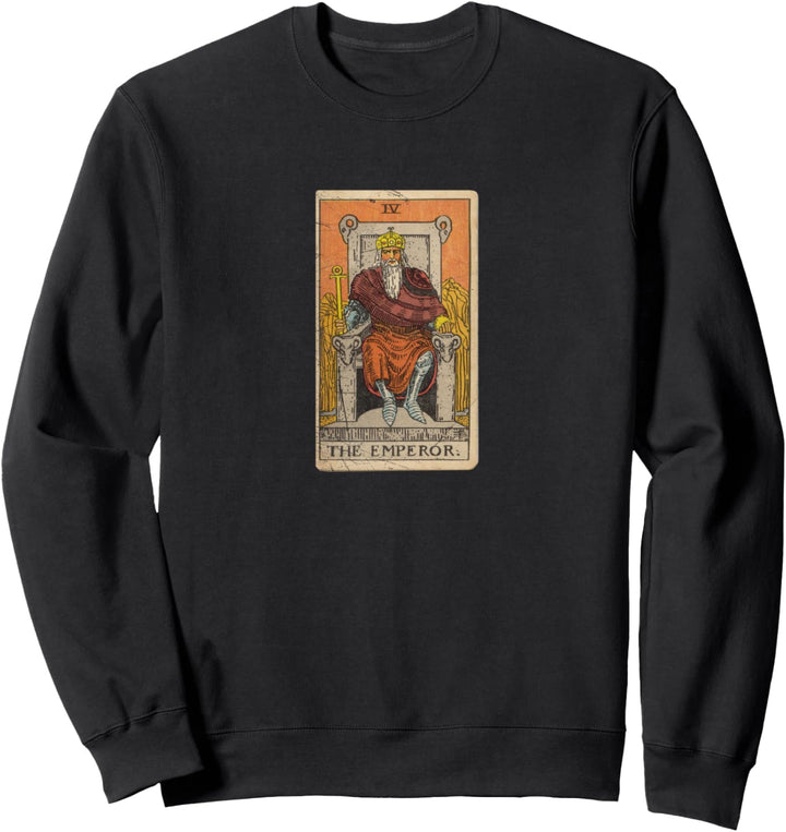 Occult Tarot The Emperor Gothic Grunge Satan Devil Vintage Sweatshirt