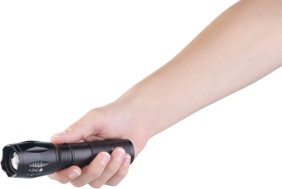 Akku Taschenlampe: 2in1-LED-Taschenlampe und Powerbank, 260 lm, 10 W, 1.200 mAh, 2er-Set (aufladbare