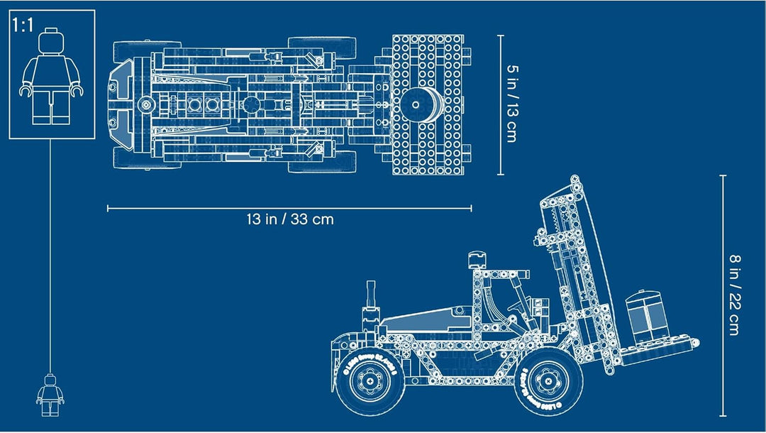 LEGO 42079 Technic Schwerlast-Gabelstapler Single, Single