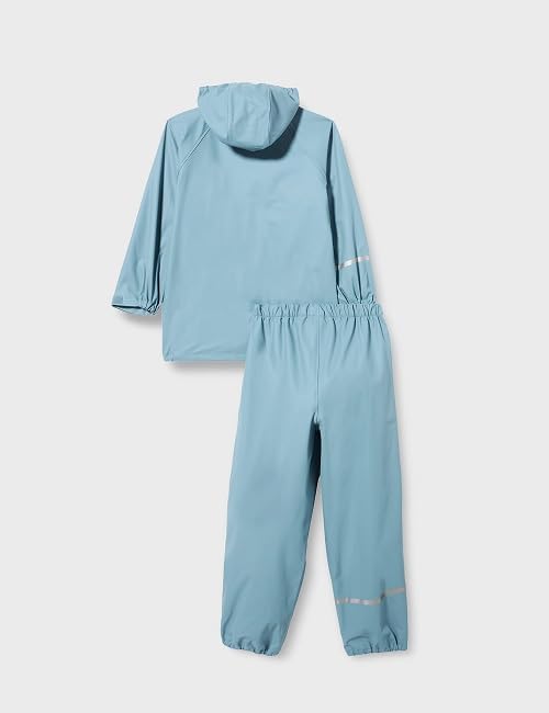 Celavi Jungen Basic Rainwear Set Rain Jacket 70 Smoke Blue, 70 Smoke Blue