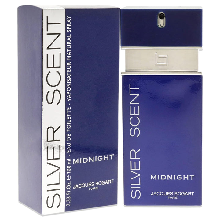 Jacques Bogart Silver Scent Midnight Eau de Toilette Zerstäuber für Männer,100ml 100 ml (1er Pack),