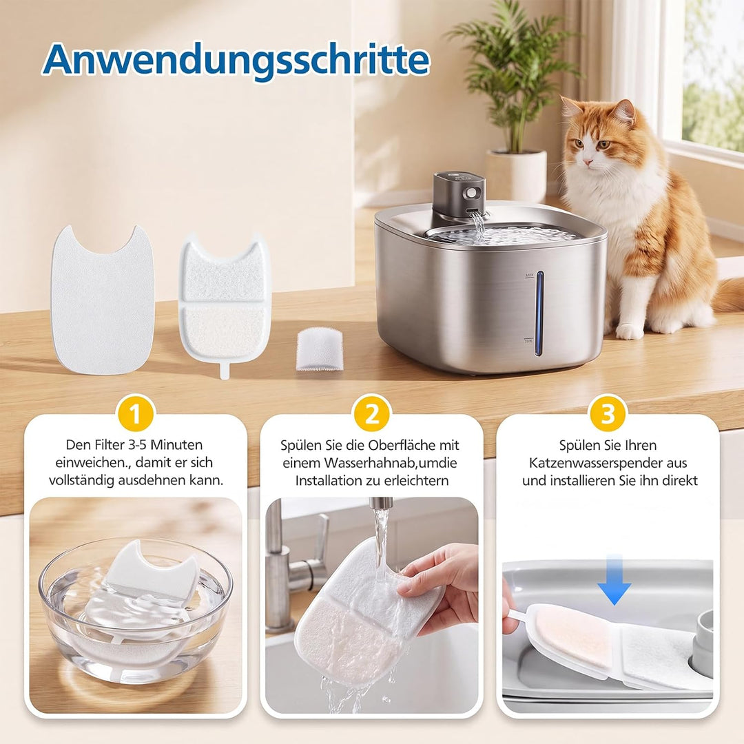 20pcs Katzenbrunnen Filter für FEELNEEDY 4L YPD-C004 Katzenbrunnen Filter