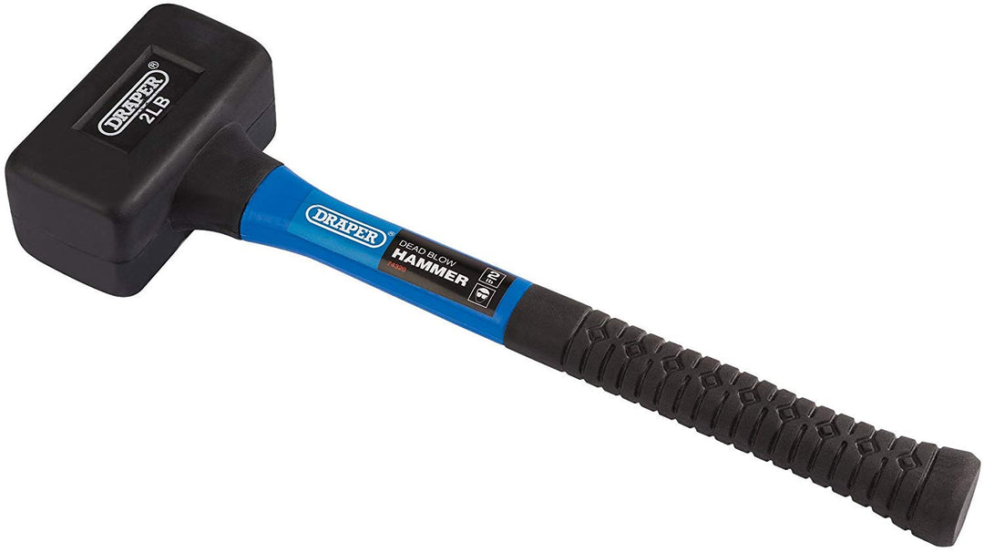 DRAPER dbh14 Dead Blow Gummi Mallets mit Fiberglas Wellen, blau