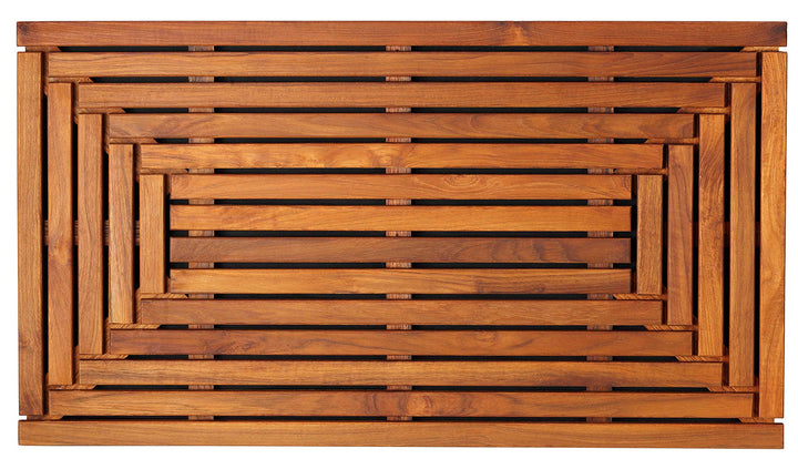 Bare Decor Giza Fussmatte, massives Teakholz, 91,4 x 50,8 cm, Matte