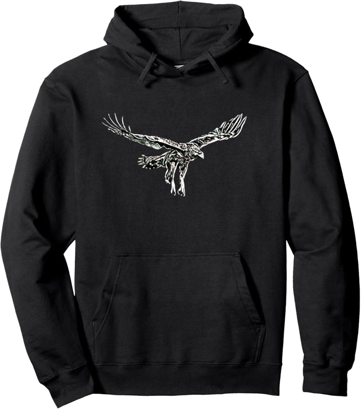 Adler Motiv Raubvogel Pullover Hoodie