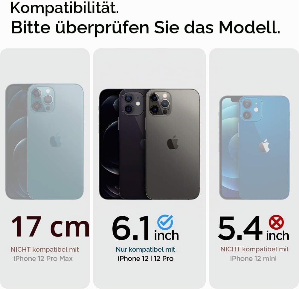 Spigen Ultra Hybrid MagFit Hülle Kompatibel mit iPhone 12 Pro und Komaptibel mit iPhone 12 Kompatibe