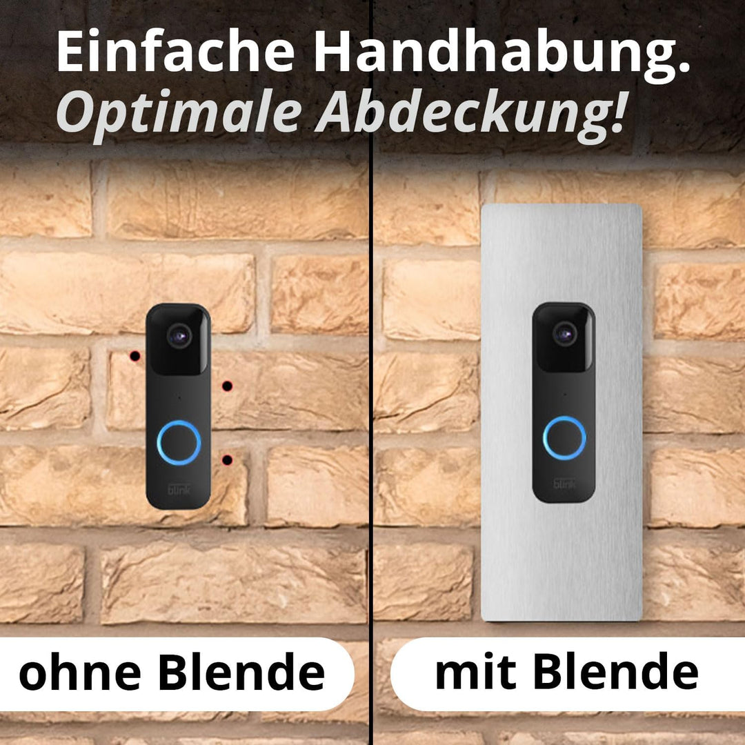 iSecur Edelstahl Blende personalisiert Premium - Passend für Blink Videotürklingel - Edle Türstation