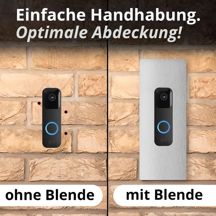 iSecur Edelstahl Blende personalisiert Premium - Passend für Blink Videotürklingel - Edle Türstation