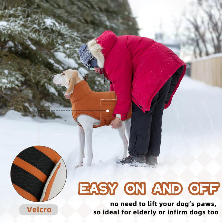 Hundemantel Winter, Gefütterte Hundejacke mit Geschirröffnung, Warmer Wintermantel für Hunde, Hundek