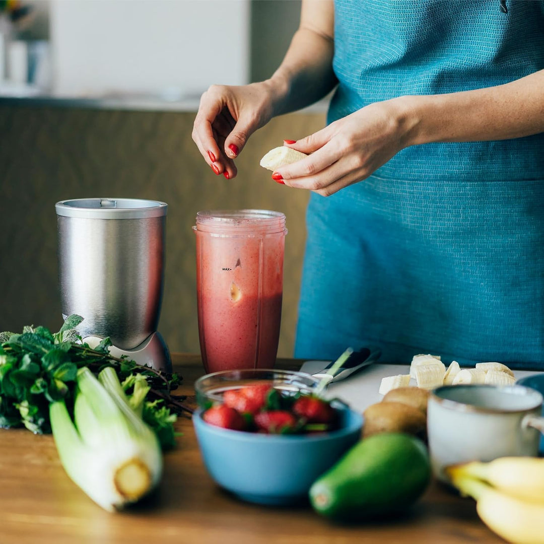 2-Pack 24 oz Ersatzbecher (680 ml) für Mixer, Kompatibel mit NutriBullet 600 W &amp; 900 W Extractor Kli