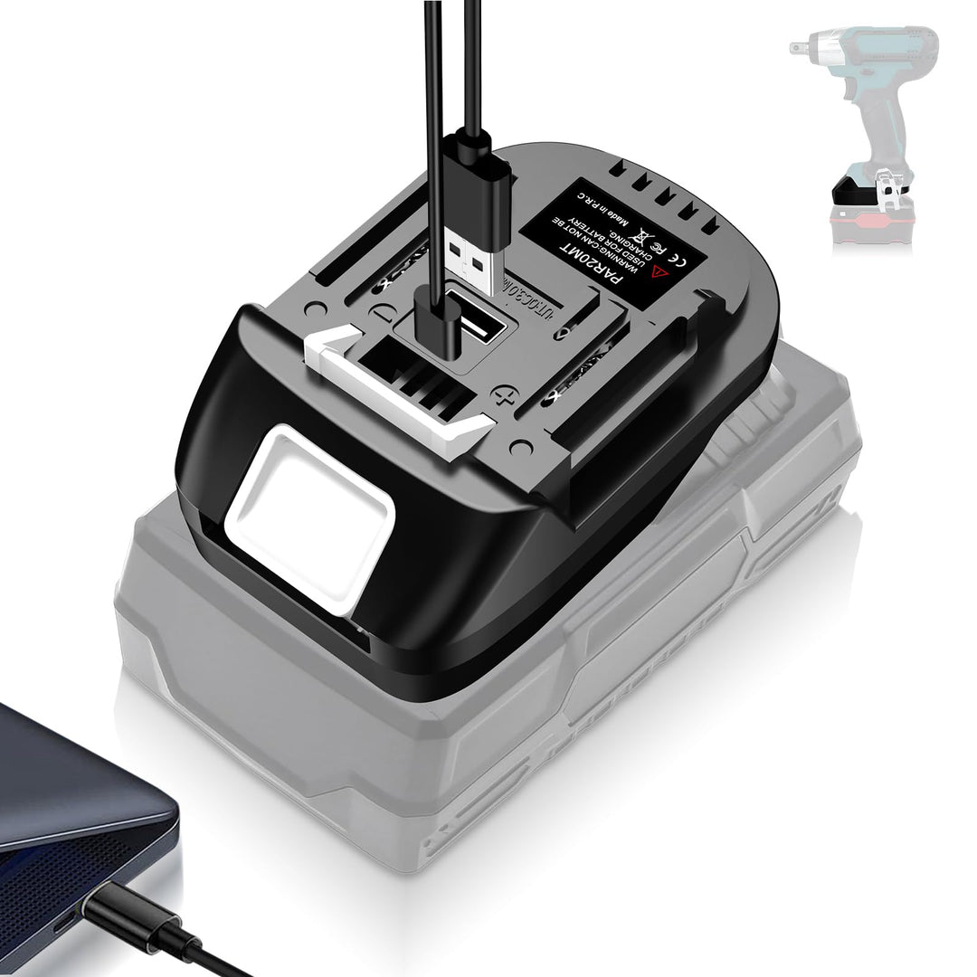 Akkuadapter für Parkside zu für Makita,Konverter mit USB Batterieadapter