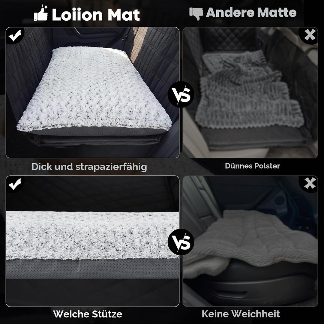 Loiion Hundematte Auto Rückbank 122x62x7cm, Auto Hundebett Mittelgrosse MGR 122 x 62 x 7cm, MGR 122