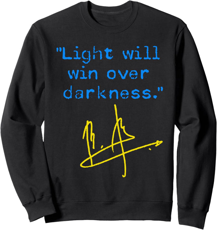 Licht wird über Dunkelheit gewinnen - Zelensky (gelb-blau) Sweatshirt
