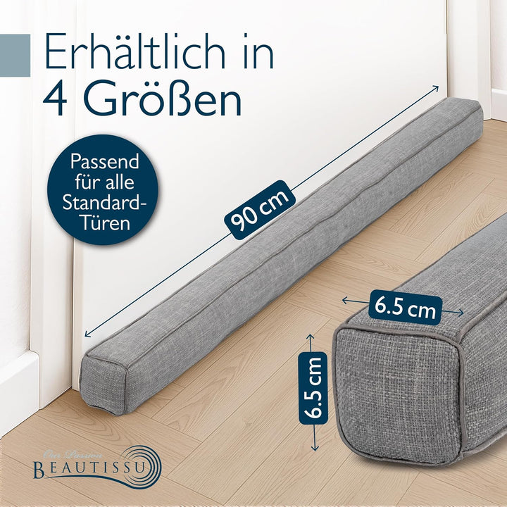 Beautissu Magnetischer Zugluftstopper für Türen 90cm – Wärmeschutz &amp; Kälteschutz Türluftstopper mit