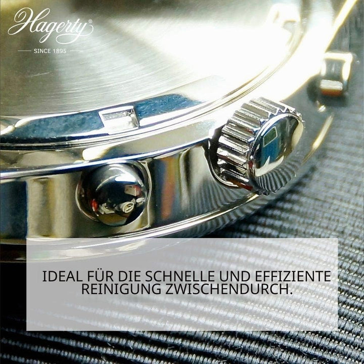 Hagerty Edelstahl Reinigungstuch 36x30cm - Imprägniert - 100% Baumwolle - Uhr Poliertuch - Metallpfl