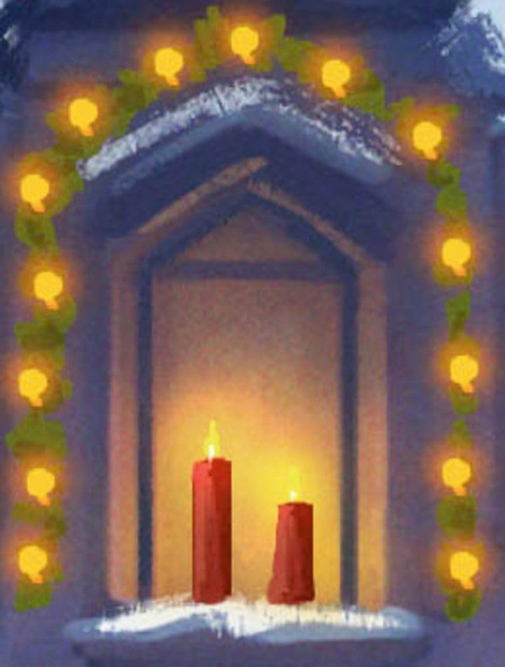 Wand-Adventskalender – Winterstadt am Abend, Kalender