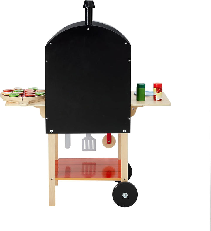 Teamson Kids My Little Helper Pizza Oven &amp; 24 pc. Accessory Set, Gray/Natural