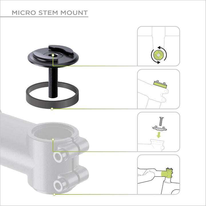 SP CONNECT Micro Stem Bundle | SPC+ | für Samsung S22 Handy Halterung für den fahrradlenker | Smartp