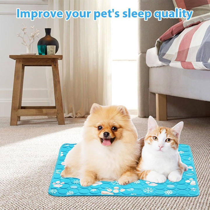 Yuragim Kühlmatte für Hunde, Selbstkühlend Hundematte 100 * 70cm Kühldecke für Hunde und Katzen für