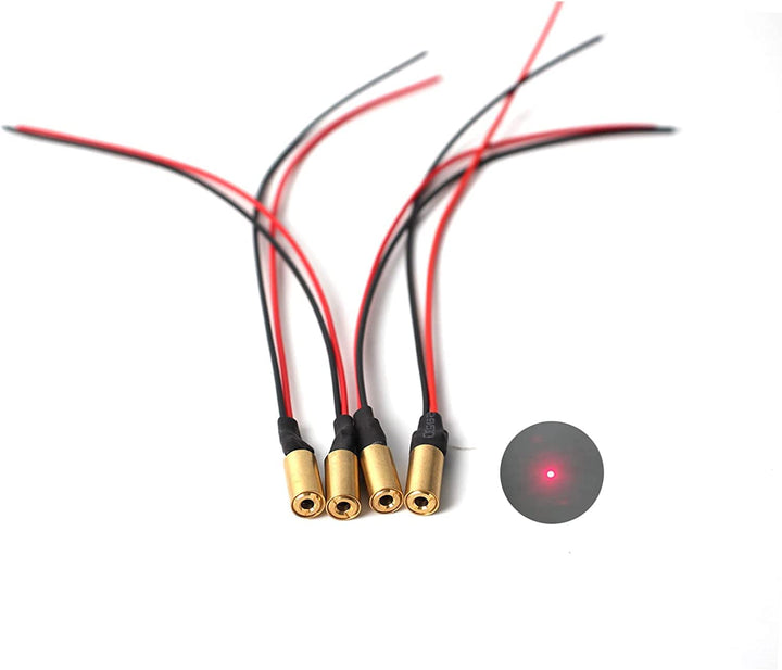 Rotes Lasermodul Gruppenmodul Industrielaser einstellbare Brennweite 6.2mm Point-4pack, Point-4pack