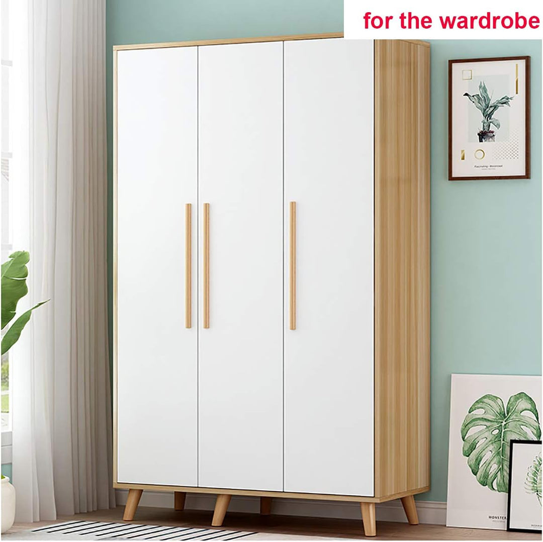 Qrity 4 Stück Möbelfüsse Holz, 6cm Ersatz Sofafüsse mit Montageplatten &amp; Schrauben, für Schrank, Sof