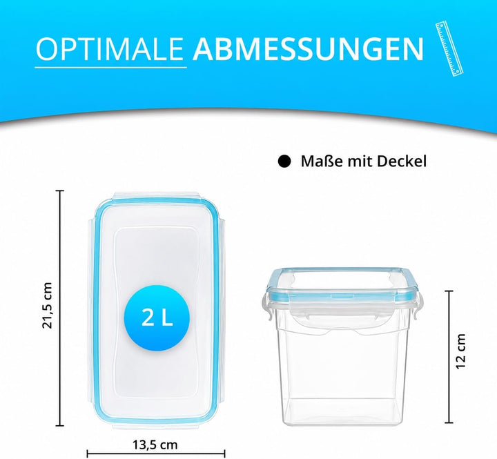 astor24 Premium Frischhaltedosen - Mealprep - 4x 700ml - 100% luftdicht und auslaufsicher -40 bis +1