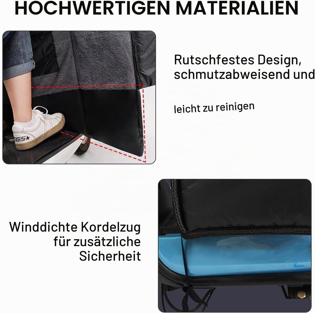 FINEVERNEK Beinschutz für Motorroller, Motorrad beinschutzdecke Roller Winter mit Lenker Handschuhe,