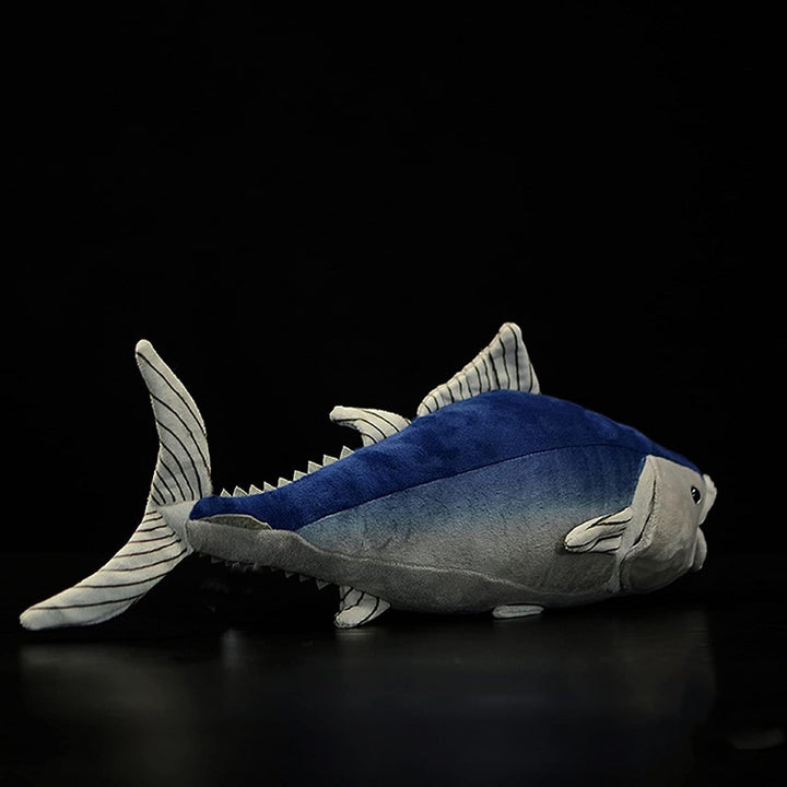 lilizzhoumax Blauer Thunfisch Plüschtier 40 cm, realistisch gestaltetes weiches Meeresfisch-Kuschelt