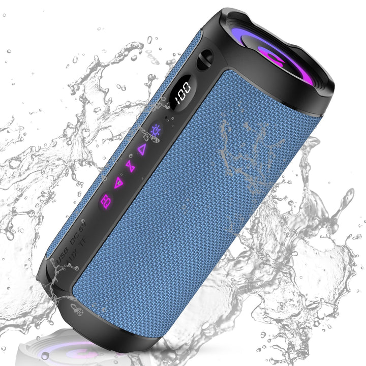 Bluetooth Lautsprecher mit Licht, Bluetooth 5.4 Musikbox,25W Dual Lautsprecher, LED Anzeige &amp; 25 Std