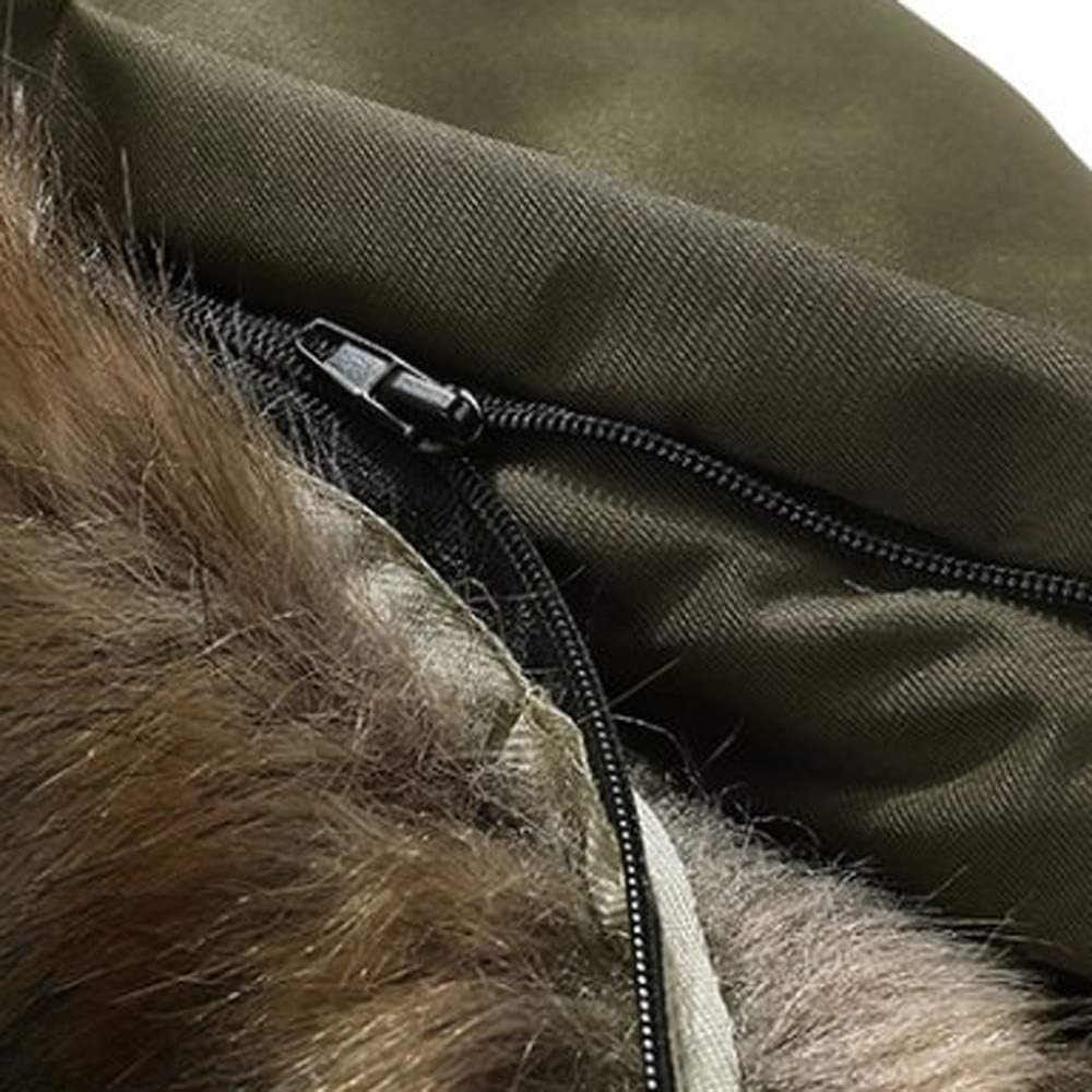 Zhiyao Winterparka Herren Parka Jacke Gefüttert Winterjacke Warme Jacke Outdoor Kapuzenjacke Winddic