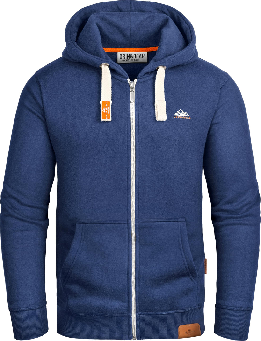 Grin&amp;Bear Hoodie Herren Sweatshirt Pullover GEC022, Dunkelblau