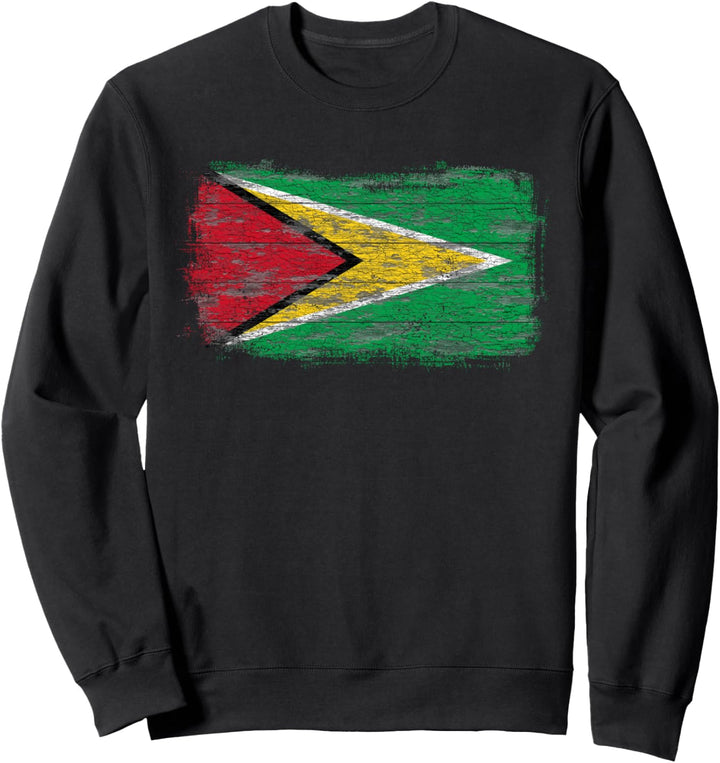 Rustikale Nationalflagge von Guyana Sweatshirt