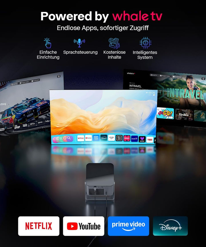 Magcubic Mini Beamer 4K,Native 1080P【Compatible with Netflix 】 600 ANSI | Mini Beamer Android 13 WiF