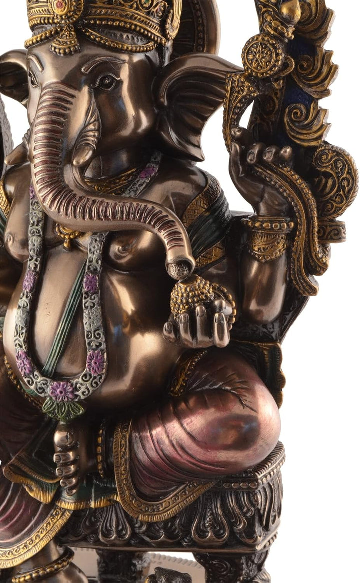 VOGLER Joh. Vogler GmbH Ganesha indischer Gott des Glücks - Tempelbogen sitzend bronziert by Verones