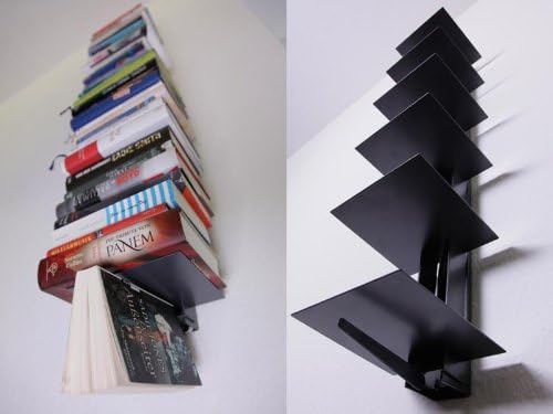 Bücherturm 170 cm (für 1,80 m Bücher) anthrazit Bücherregal Wandregal