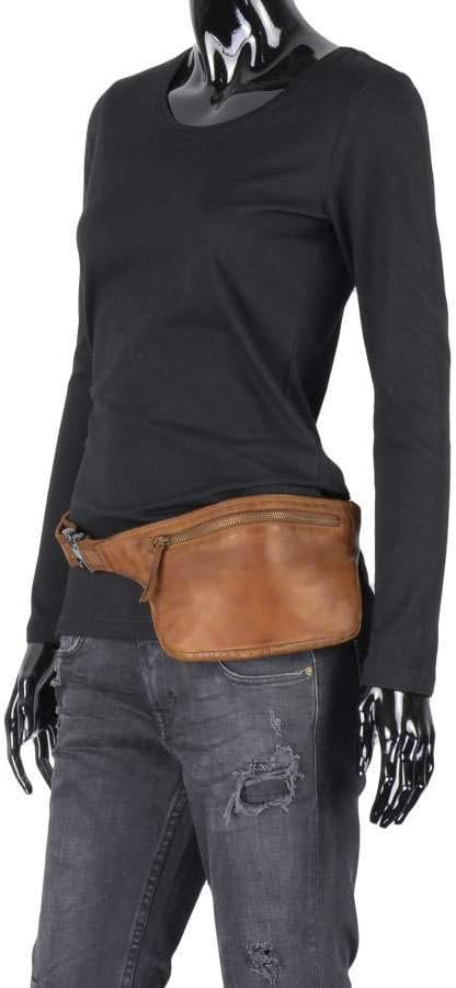 Bear Design Bauchtasche Gürteltasche Herren Damen Leder lässig modern Cognac auch Crossover zu trage