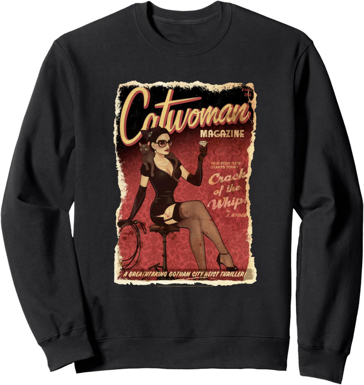 Justice League Bombshell Catwoman Magazine Sweatshirt