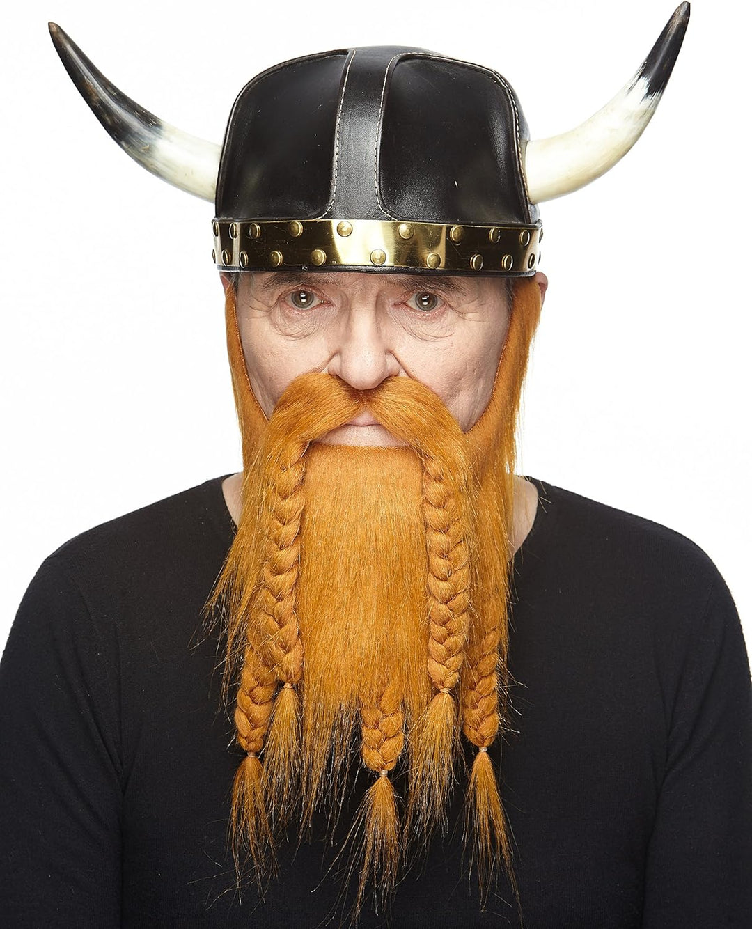 Mustaches Selbstklebender Viking Dward Falscher Bart, Neuheit, Falsche Gesichtsbehaarung, Kostümzube