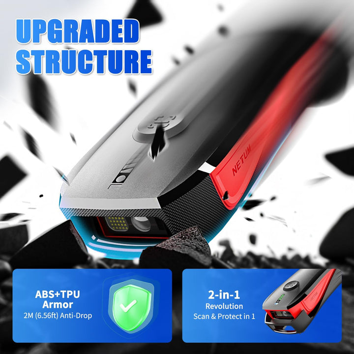 NETUM CS9501 Bluetooth QR Code Scanner – Aufgerüsteter Drahtloser Barcode Scanner Mit Zebras Scan En