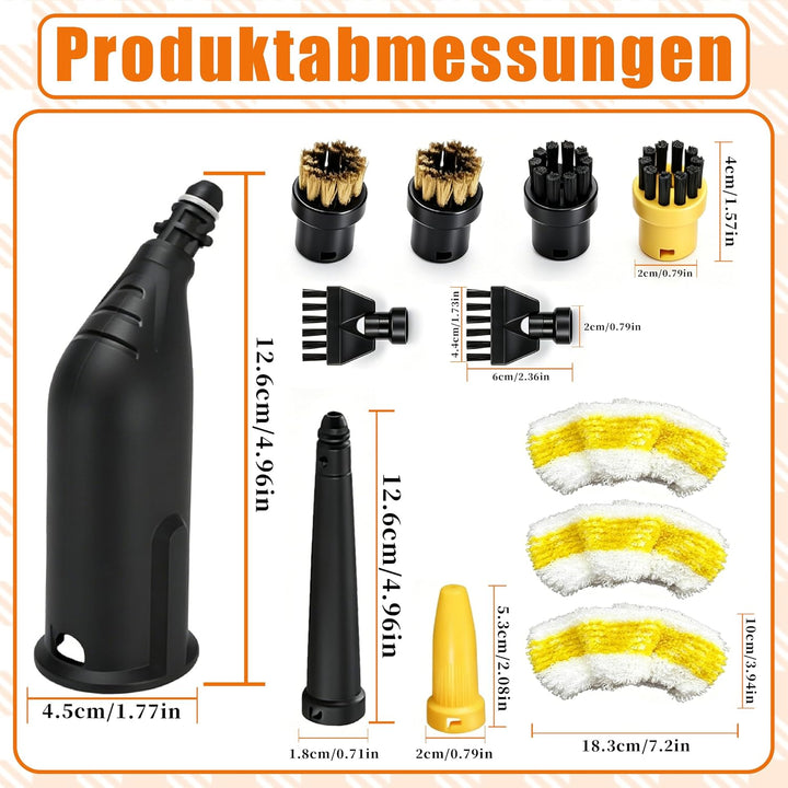 12 Stück Zubehör für Kärcher Dampfreiniger SC1 SC2 SC3 SC4 SC5, Dampfreiniger Bürste Set, Vielseitig