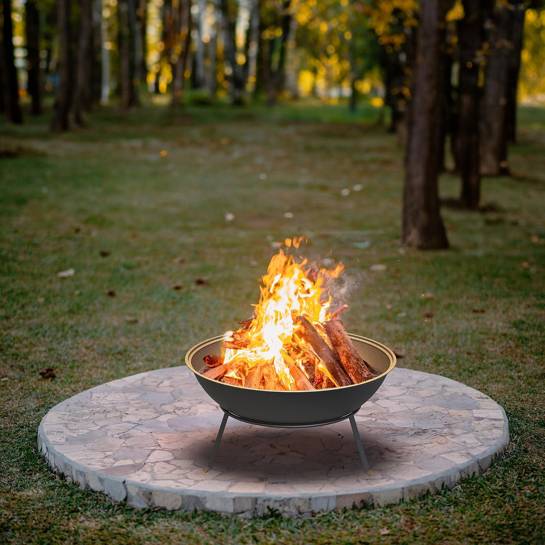 BROWIN® Garten-Feuerschale mit Grillrost 330494| Ø 55 cm | Höhe 26,5 cm | Stahl | Rund |