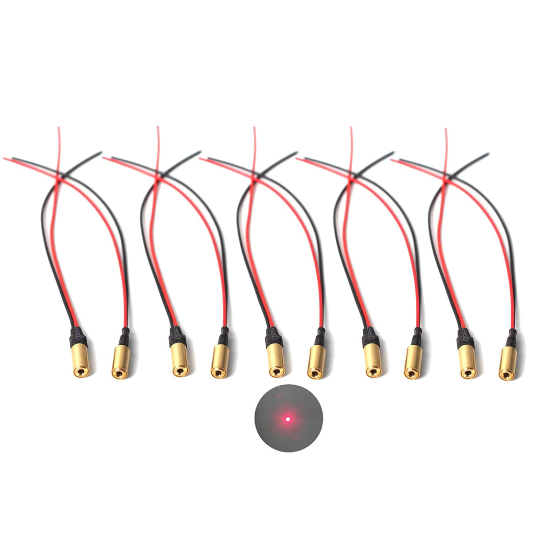 Rotes Lasermodul Gruppenmodul Industrielaser einstellbare Brennweite 6.2mm Point-10pack, Point-10pac
