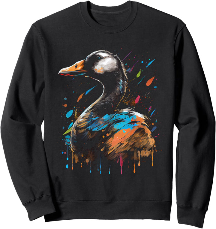 Gans Vogel Bunt Farbe Vogel Beobachter Lieblingsvogel Sweatshirt