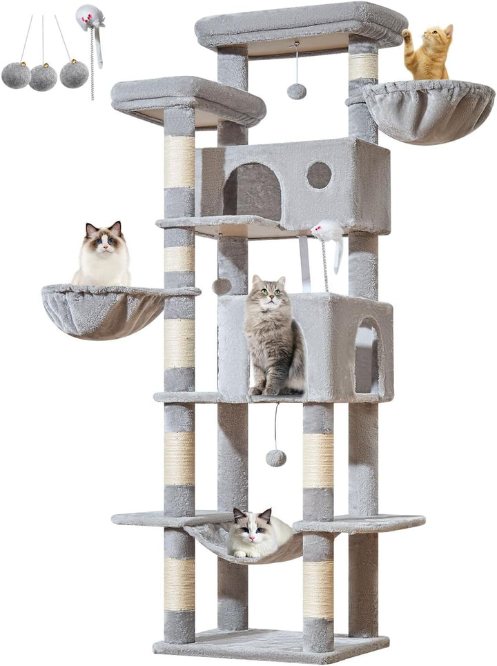Taoqimiao 193CM Kratzbaum Gross XXL, Katzenbaum Katzenbaum Grosse Katzen Stabil Katzenkratzbaum mit