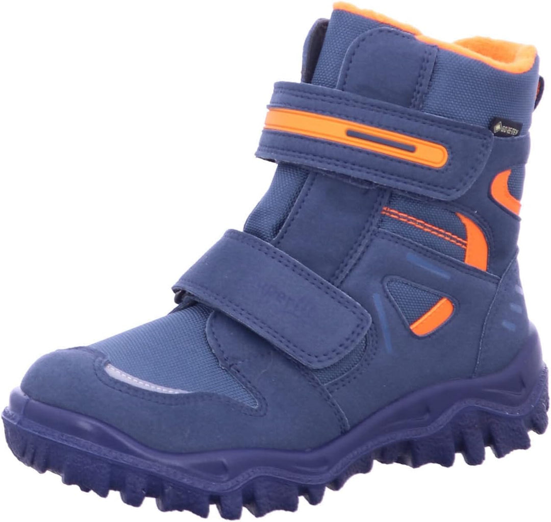 Superfit HUSKY 500080 Jungen Warm gefütterte Schneestiefel 25 EU Blau Orange 8010, 25 EU Blau Orange